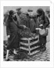 Women choosing bunches of mistletoe, Caledonian Market, London by Anonymous