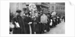 Street hawkers selling football favours in Walham Green, London by Anonymous