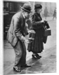 Kerb-side concertina-player, Holborn, London by Anonymous
