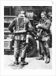 Firefighters donning smoke helmets, Farringdon Street rubber works, London by Anonymous