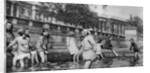 Children paddling in the fountains at Trafalgar Square, London by Whiffin
