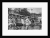 Children paddling in the fountains at Trafalgar Square, London by Whiffin
