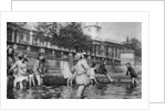 Children paddling in the fountains at Trafalgar Square, London by Whiffin