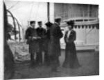 A group on the royal yacht Victoria and Albert III at Copenhagen, Sweden by Queen Alexandra