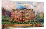 The Savoy Hotel as seen from the River Thames, London by William Harold Oakley