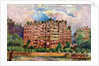 The Savoy Hotel as seen from the River Thames, London by William Harold Oakley