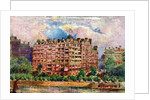 The Savoy Hotel as seen from the River Thames, London by William Harold Oakley