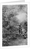 Kenyah men hunting for monkeys with blowpipes, Borneo by Dr Charles Hose