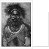Captain of a company of cannibal fighting men, New Guinea by Anonymous