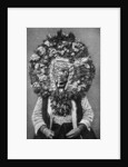 Floral mask of a Bulgarian bride by Anonymous