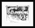 A cricket theme for a menu card design by George Hillyard Swinstead