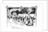 A cricket theme for a menu card design by George Hillyard Swinstead