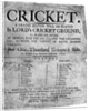 Flyer advertising a cricket match between Hampshire and England, 1819 ( by Anonymous