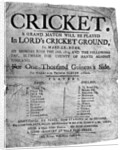 Flyer advertising a cricket match between Hampshire and England, 1819 ( by Anonymous