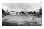 A cricket match in progress at Kennington Oval, London by Anonymous