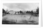 A cricket match in progress at Kennington Oval, London by Anonymous