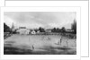 A cricket match in progress at Kennington Oval, London by Anonymous