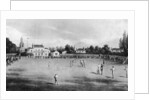 A cricket match in progress at Kennington Oval, London by Anonymous