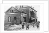 Damaged railway station at Roye, France, First World War by Anonymous