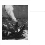 The first photograph of a diver under water by Anonymous