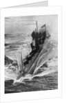 American submarine 'Preparedness' at full speed, First World War by Anonymous