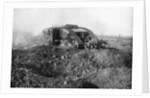 A tank in action on the Western Front, Somme, France, First World War by Anonymous