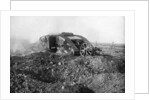 A tank in action on the Western Front, Somme, France, First World War by Anonymous