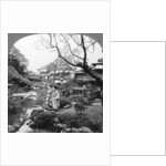 Japanese maids in a garden by BL Singley