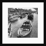 A busy freight canal in Tokyo, Japan by Underwood & Underwood