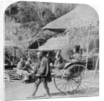 A morning ride in a jinrikisha (rickshaw), Sugita, Japan by Underwood & Underwood