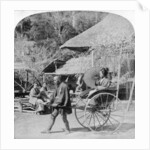 A morning ride in a jinrikisha (rickshaw), Sugita, Japan by Underwood & Underwood