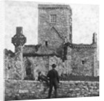 Ruins of the cathedral and St Martin's Cross, Iona, Argyll and Bute, Scotland by George Washington Wilson