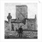 Ruins of the cathedral and St Martin's Cross, Iona, Argyll and Bute, Scotland by George Washington Wilson