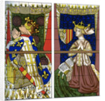 Fragment of a stained glass window in Le Mans Cathedral, Mans, France by Franz Kellerhoven