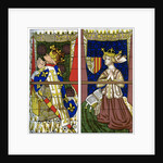 Fragment of a stained glass window in Le Mans Cathedral, Mans, France by Franz Kellerhoven