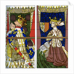 Fragment of a stained glass window in Le Mans Cathedral, Mans, France by Franz Kellerhoven