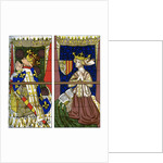 Fragment of a stained glass window in Le Mans Cathedral, Mans, France by Franz Kellerhoven