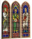 Stained glass of Moses, King David and Isaiah, Bourges Cathedral by Lemercier