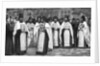 Monks of the Greek church carrying volumes of the Liturgy, Greece by Anonymous