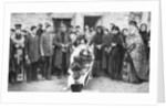 A dead Greek peasant lying in a coffin by HA Fawcett