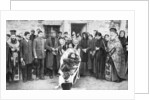A dead Greek peasant lying in a coffin by HA Fawcett