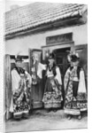 Young priests in costume in rural Hungary by AW Cutler