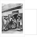 Young priests in costume in rural Hungary by AW Cutler