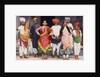 Nautch dancing girls with accompanying musicians, India by SR Norton