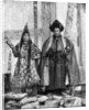 Lamist priests of Sikkim wearing robes, Talung monastery, India by John Claude White