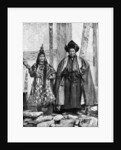 Lamist priests of Sikkim wearing robes, Talung monastery, India by John Claude White