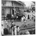 Rosario Street and Binondo Church as seen from Pasig River, Manila, Philippines by Underwood & Underwood