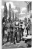 'Uhlans demanding refreshments from Belgian villagers', First World War by Anonymous