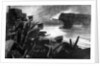 British troops on riverbank prepared for German advance, Belgium, First World War by Anonymous