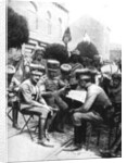 Officers in the Hussars, Chaussee de Louvain, Brussels, First World War by Anonymous